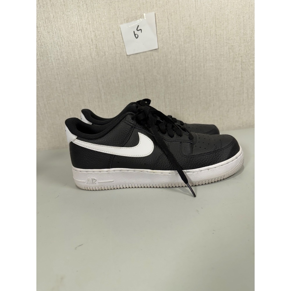 Nike Air Force 1 07 Low Black White Tumbled Leather CT2302-002 Mens 8.5